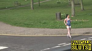 hardcore fuck session grips sub in white fishnet stockings with rough doggystyle domination