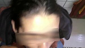 House was empty so he came to eat me with interracial blowjob.