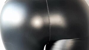 Dominatrix In Tight Leggings Forces Ass Worship With Sexy Juicy Curves And Face Sitting Fetish. She Makes Slaves Dream Of Touching Or Smothering Under Her Control.