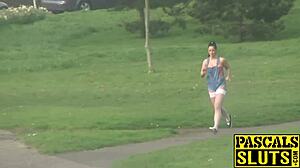 hardcore fuck session grips sub in white fishnet stockings with rough doggystyle domination