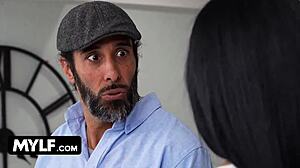 Experienced mylf teaches virgin boy fucking like man with big tits and blowjob.