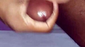 Hot Young Brunette Cock Does Solo Hand Job In Underwear