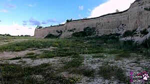 outdoor blowjob in the middle of nowhere with a girl next door vibe