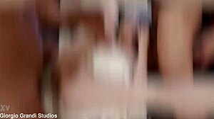 Wet bride Vivian Lola takes on 6 mixed boys in rough ATM balls deep DAP with pee drink shower and swallow