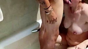 Estrella Latina sucks me off in the bathtub and swallows everything!