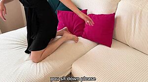 My friend's mom just fucked me hard and took my virginity in this Russian homemade clip with talks