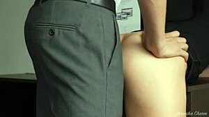 Horny Sexy Secretary Takes Boss Cock in Anal Assfucking and Deepthroat in Office