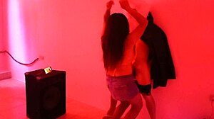 Halloween kicks off wild with bent over doggystyle fucking of big rabbit in lingerie at nightclub! Brunette latina roommate dominates in rough exhibitionist homemade flashing session.