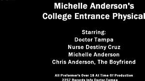 Dr Tampa examines Michelle Anderson in Tampa University physical. Spread that big ass and tits for nurse fetish check, patient!