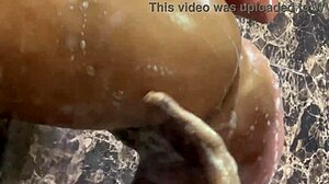 Christmas lesbian sex with step-cousins rubbing natural tits and squirting in homemade vibrator play