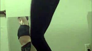 Sexy Teen Cass Performs Seductive Striptease Dance With Clothes Ripped Off In Erotic Display