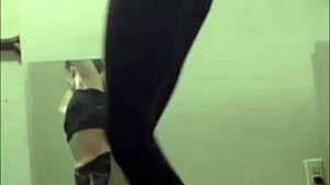 Sexy Teen Cass Performs Seductive Striptease Dance With Clothes Ripped Off In Erotic Display