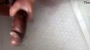 Horny college white girl worships huge BBC in shower with handjob and cumshot. She takes anal assfucking as Asian teen babe while mother-in-law watches like a cuckold wife.