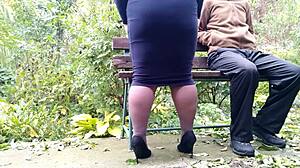 the juicy body of my pissing mother-in-law excites me as she bends over in doggystyle