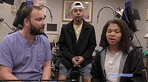 Dr Tampa examines Michelle Anderson in Tampa University physical. Spread that big ass and tits for nurse fetish check, patient!