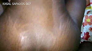 slender submissive vadia takes rough homemade action with ebony couple flashing and spanking until cum on ass