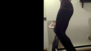 Sexy Teen Cass Performs Seductive Striptease Dance With Clothes Ripped Off In Erotic Display