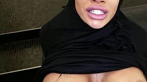 arab victoria june uses enhanced lips for pov blowjob and fucks big cock