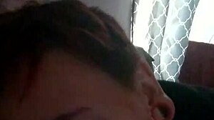 You think this slut can handle sucking that fat cock from her boyfriend until huge cum in mouth?