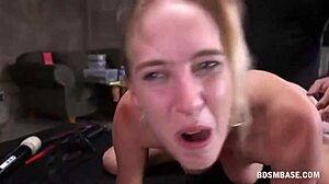 so this blonde bimbo ends up bound and dominated in wild bdsm session with maledom action
