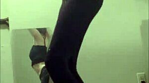 Sexy Teen Cass Performs Seductive Striptease Dance With Clothes Ripped Off In Erotic Display