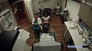 Dr. Tampa performs a detailed pap smear on Tori Sanchez. She's in Florida with big natural tits and ass in latex gloves during this backstage pov exam.