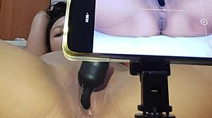 Watch Me Get Excited And Masturbate Hard! I Squirt Pissing With Dildo In Homemade POV Until Full Cum Creampie Orgasms!