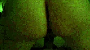 wife bouncing on cock reverse cowgirl in slow motion with wet pussy