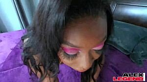 Ebony temptress Cher Adele's pussy-raw-fucking instead of a pool-party