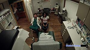 Dr. Tampa performs a detailed pap smear on Tori Sanchez. She's in Florida with big natural tits and ass in latex gloves during this backstage pov exam.