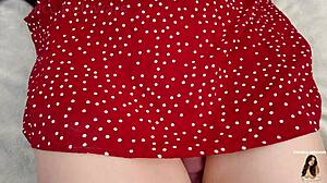 Oh wow, stepdaughter moans in shock from deep penetration and cum dripping on her panties!