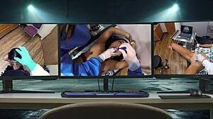 Dr. Tampa performs a detailed pap smear on Tori Sanchez. She's in Florida with big natural tits and ass in latex gloves during this backstage pov exam.