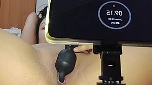 Watch Me Get Excited And Masturbate Hard! I Squirt Pissing With Dildo In Homemade POV Until Full Cum Creampie Orgasms!