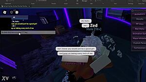 Dominant player gives submissive roblox slut intense missionary backshots in thong panties until she orgasms hard.