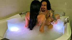 My girlfriend's best friend rides me wildly in the jacuzzi while we keep it secret from her
