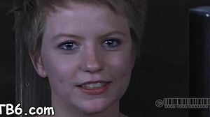 Harsh whipping leaves the bound angel horny and wet in pov bondage session! 😈🔥