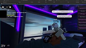 Dominant player gives submissive roblox slut intense missionary backshots in thong panties until she orgasms hard.