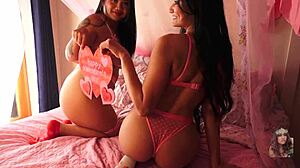 Making each other look beautiful for Valentine's Day together