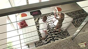 Whoa, check out how this relationship argument turns into a cheating blonde taking anal shower threesome with double penetration and cum in mouth!