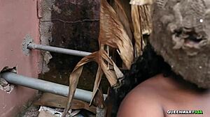 Horny Stepsis And I Masturbate Together, Then Fuck Outside In Bent Over Doggystyle While Watching Porn Videos