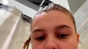 bbw amateur with big ass and tits fingers shaved pussy to orgasm close up in public outdoor spot