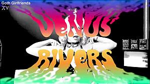 pierced hottie venus rivers spreads legs wide for that big cock creampie ride 😈