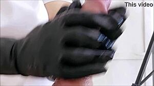 oh wow, that perfect nurse handjob with close up cum on latex uniform!