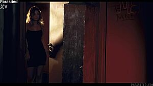 The tiny chick developed a sex addiction and rode the huge alien monster cock hard in femdom style.