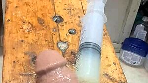 hey, can you fill my ass with lube and let the machine fuck it all out hard?