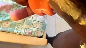 Muscular black bodybuilder deepthroats sextoy in dorm pov after work with fast cum.