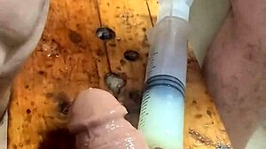 hey, can you fill my ass with lube and let the machine fuck it all out hard?