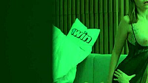 stepson gropes stepmom's big tits in shared bed then she rides him cowgirl next day with passionate moans