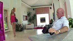 dirty old photographer man has passionate wet pussy sex with cute dripping chick