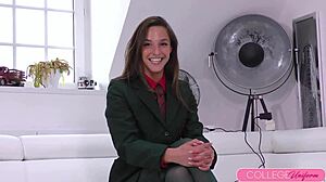 Does Amirah Adara spread thin legs to vibe her wet pussy until squirting orgasm?